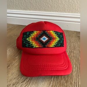 Beaded Decorative Handcraft Baseball Trucker Cap